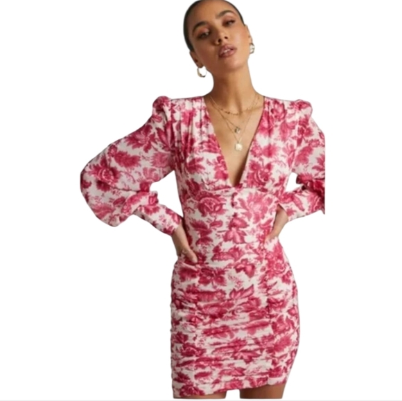 Women's Seven Wonders Ruched Mini Dress Sz 4 - Picture 1 of 11